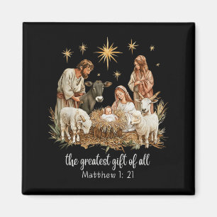 The Greatest For All Christmas Nativity Jesus Chri Magnet