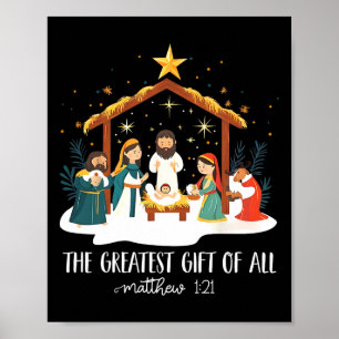 The Greatest For All Christmas Nativity Jesus Chri Poster
