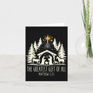 The Greatest Gift For All Christmas Nativity Jesus Card
