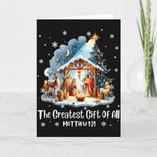The Greatest Gift For All Christmas Nativity Jesus Card