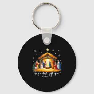 The Greatest Gift For All Christmas Nativity Jesus Key Ring