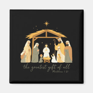 The Greatest Gift For All Christmas Nativity Jesus Magnet