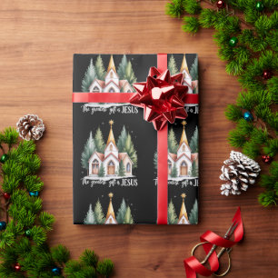 The Greatest Gift is Jesus Christmas Church Christ Wrapping Paper