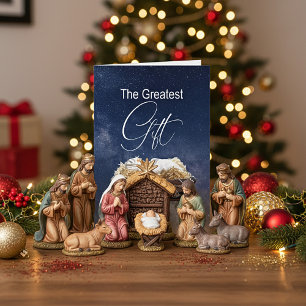 The greatest Gift manger Christian Holiday Card