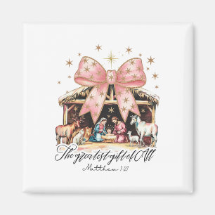 The Greatest Gift Of All Nativity Jesus Christian Magnet