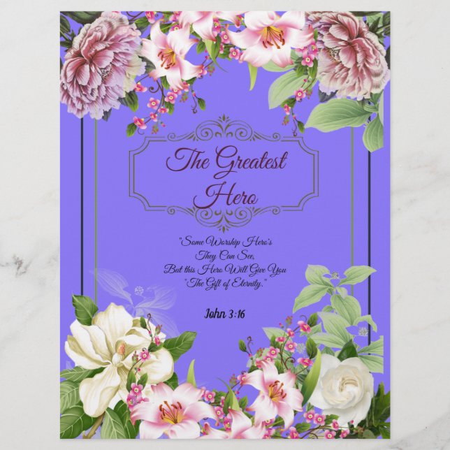 The Greatest Hero Poem Personalised Paper (Front)