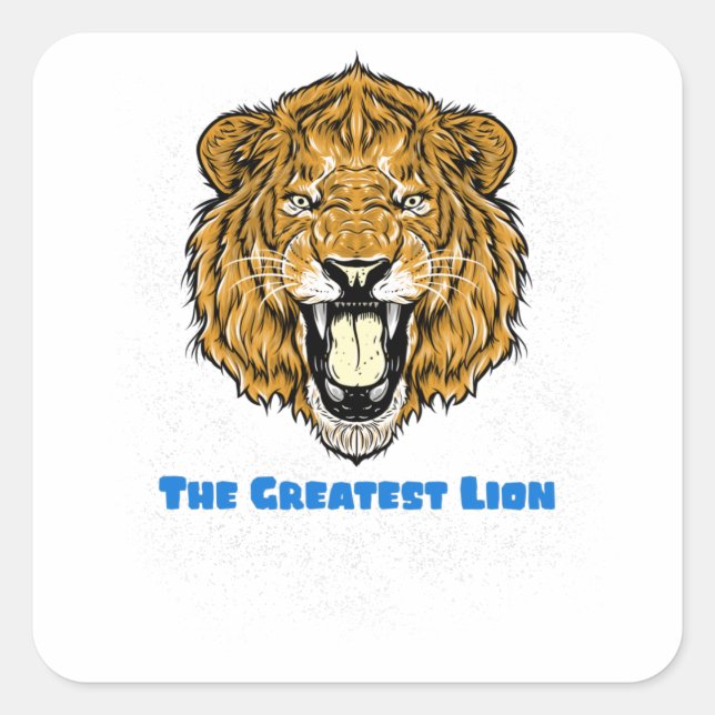 The Greatest Lion Square Sticker (Front)