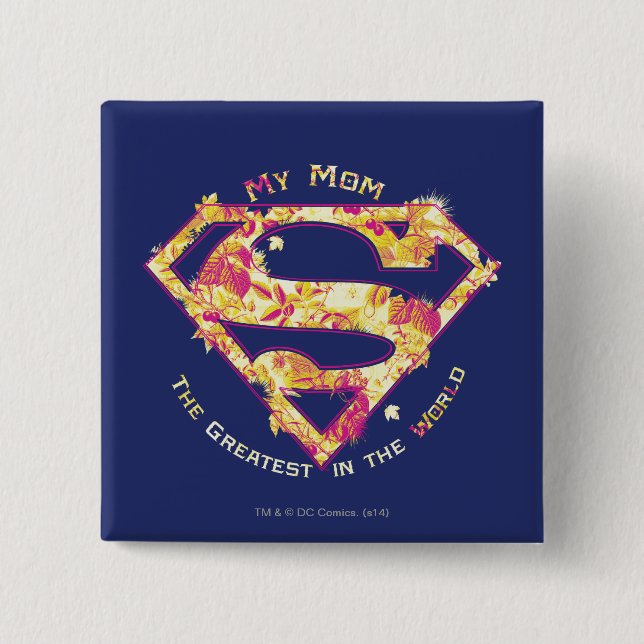 The Greatest Mum in the World 15 Cm Square Badge (Front)