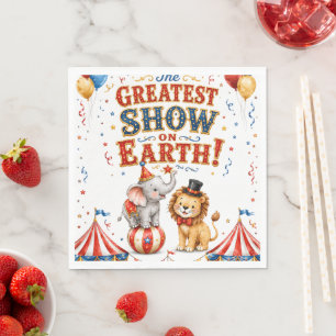 The Greatest Show On Earth Kids Birthday Party Napkin