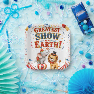 The Greatest Show On Earth Kids Birthday Party Paper Plate