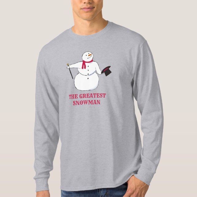 The Greatest Snowman Long Sleeve T-Shirt (Front)