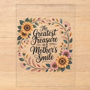 The Greatest Treasure Is A Mother's Smile Acrylic Invitations