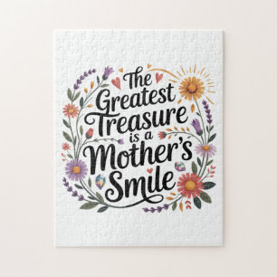 The Greatest Treasure Is A Mother's Smile Jigsaw Puzzle