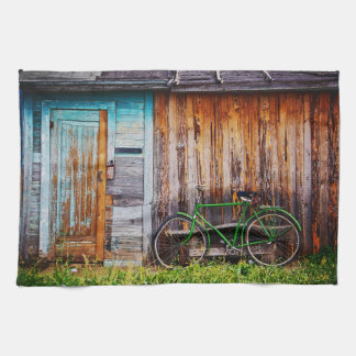 The Green Bicycle 1 Kitchen Towels