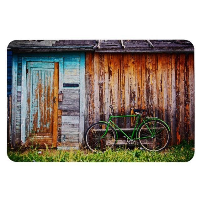 The Green Bicycle 1 Pemium Magnet (Horizontal)