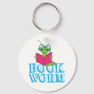 The Green Brilliant Cartoon Bookworm Book Worm Key Ring