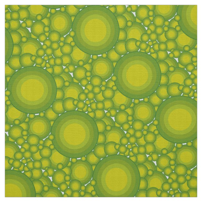 The Green bubbles Fabric (Swatch)