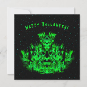 The green Flame Monster in The Starlight Sky Card
