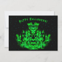 The green Flame Monster in The Starlight Sky