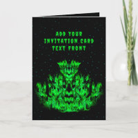 The green Flame Monster in The Starlight Sky