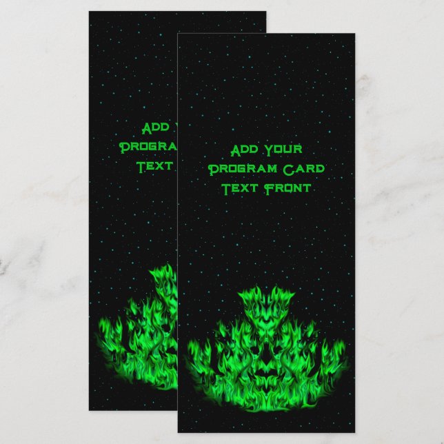 The green Flame Monster in The Starlight Sky Programme (Front/Back)