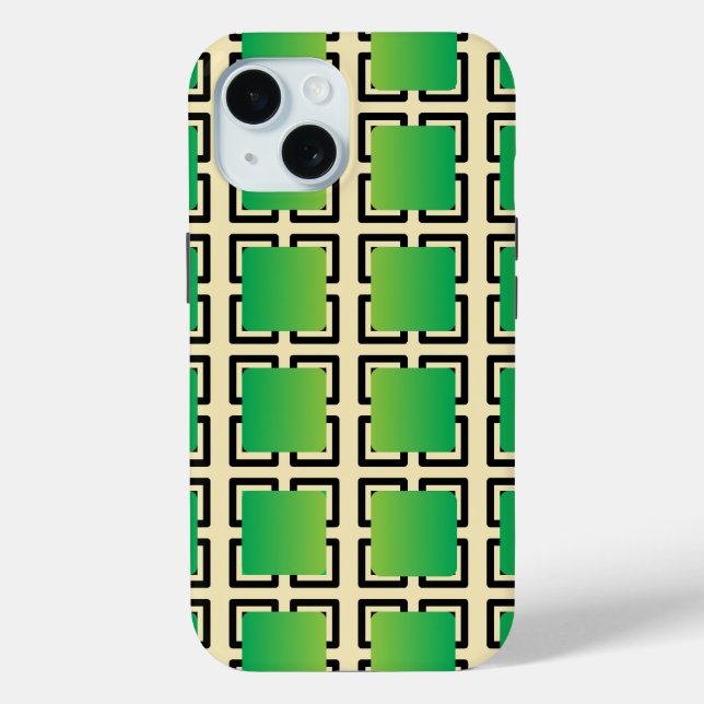 The Green Gradient Squares  Case-Mate iPhone Case (Back)