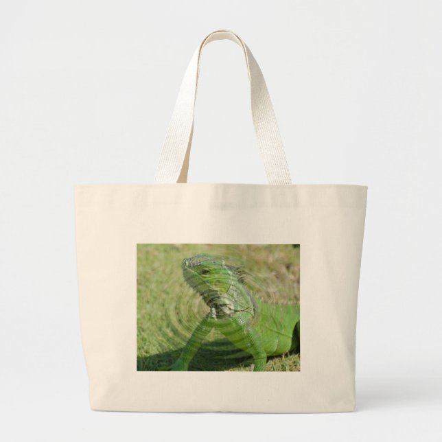 The Green Iguana Large Tote Bag (Front)