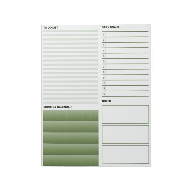 The Green Incredalist To-Do List Notepad (Rotated)