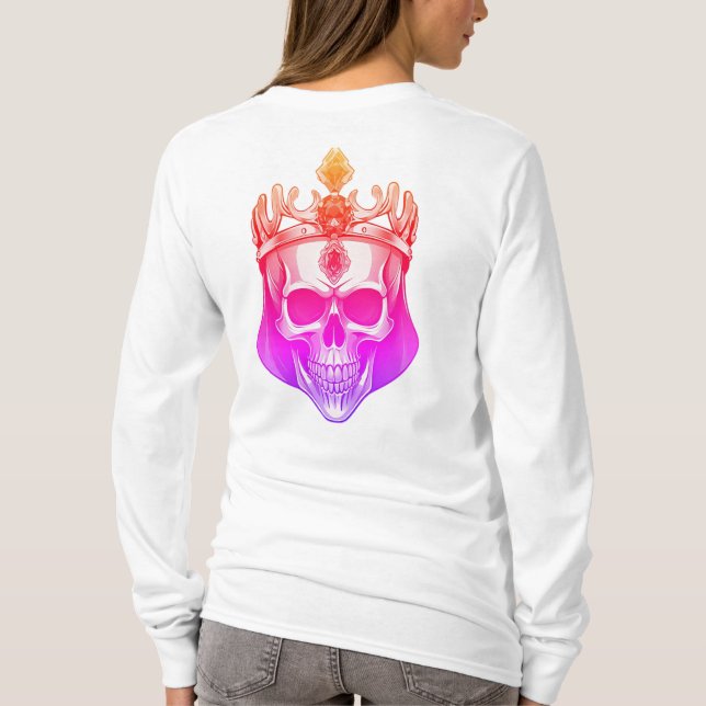 The Green King Skull with a Jewelled Crown T-Shirt (Back)