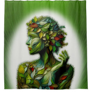 The Green Lady Shower Curtain