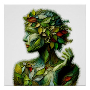 The Green Lady - White Background Poster
