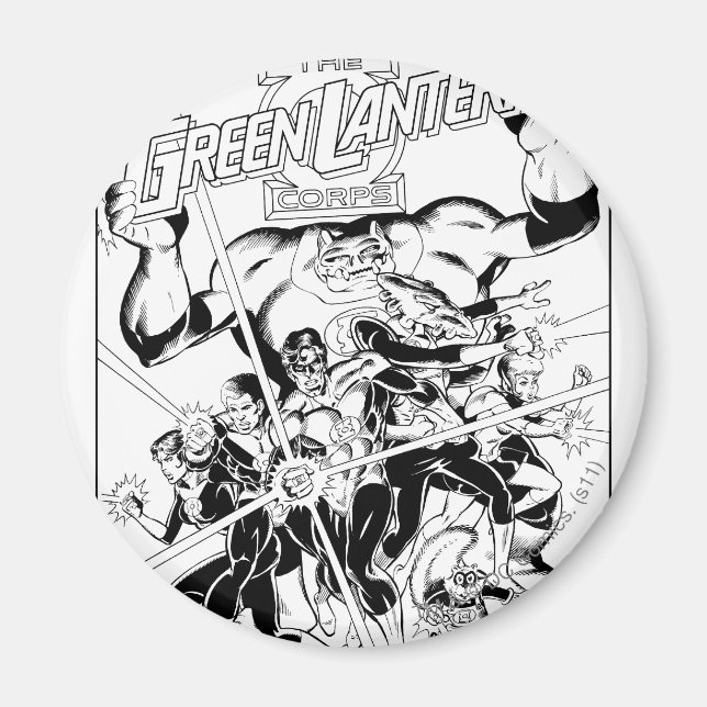 The Green Lantern Corps, Black and White Magnet (Front)