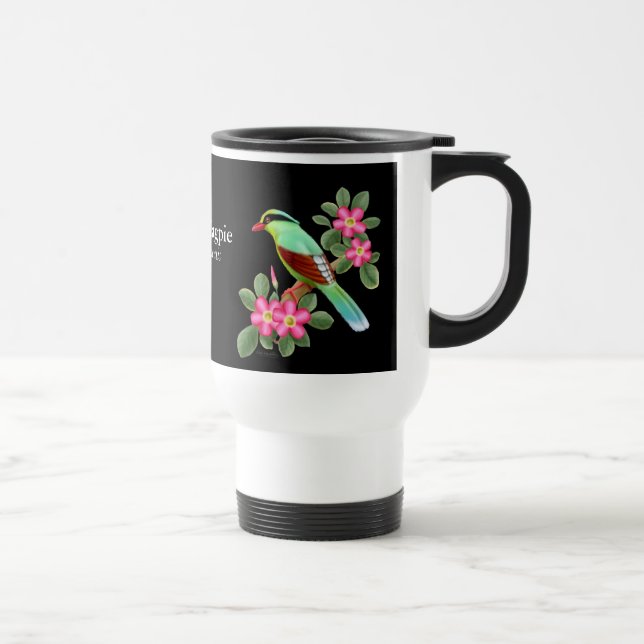 The Green Magpie Travel Mug (Right)