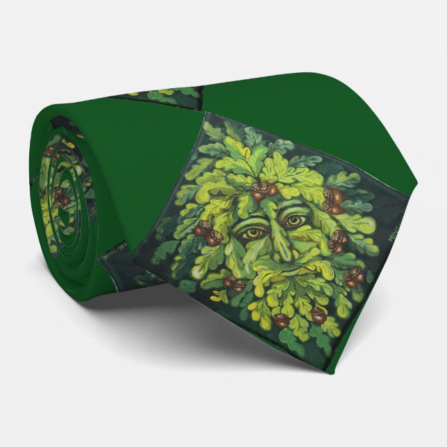 The Green Man Tie (Rolled)