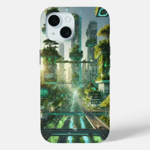 The Green Metropolis of the Future iPhone 15 Case