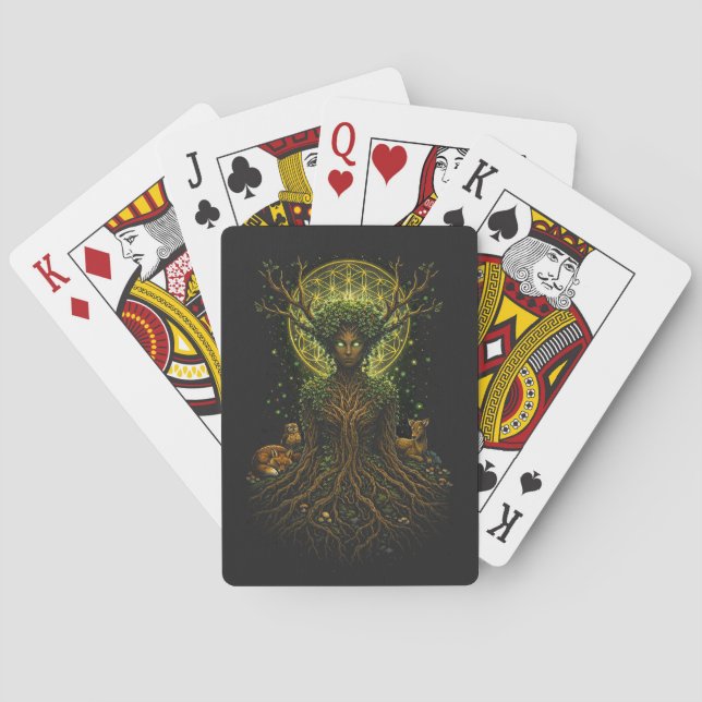 The Green Mother Playing Cards (Back)