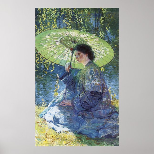 The Green Parasol, Guy Rose Poster (Front)