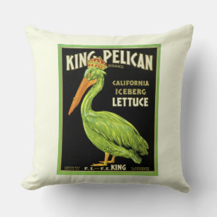 The Green Pelican Label Cushion