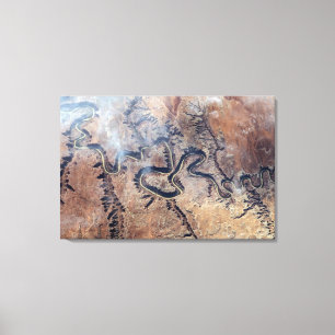 The Green River And Its Tributary Canyons In Utah Canvas Print