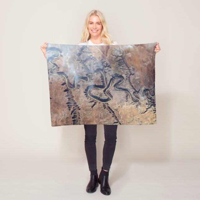 The Green River And Its Tributary Canyons In Utah Fleece Blanket (In Situ)