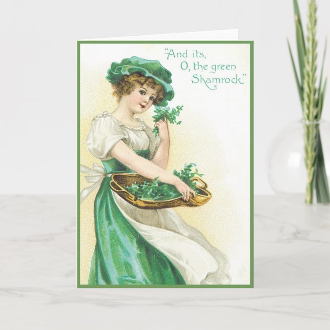 The Green Shamrock Card (Front)
