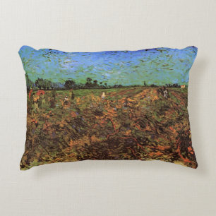 The Green Vineyard by Vincent van Gogh Decorative Cushion