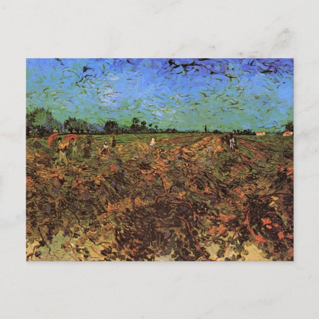 The Green Vineyard by Vincent van Gogh Postcard (Front)