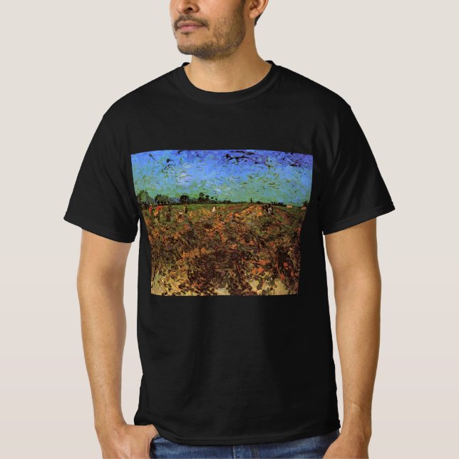 The Green Vineyard by Vincent van Gogh T-Shirt (Front)
