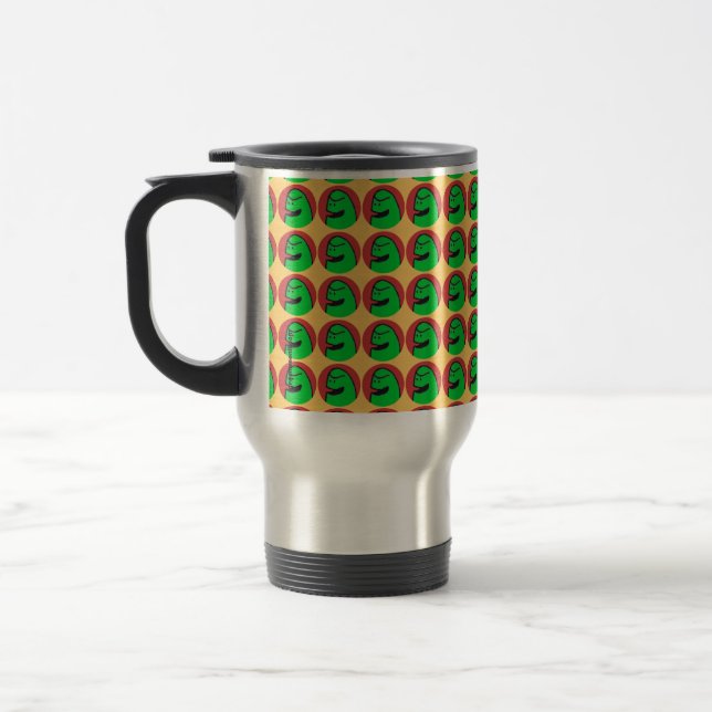The Green Weenii "Weenii Head" Travel Mug (Left)