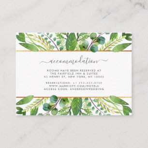 The Greenery & Gold Wedding Collection Enclosure Card