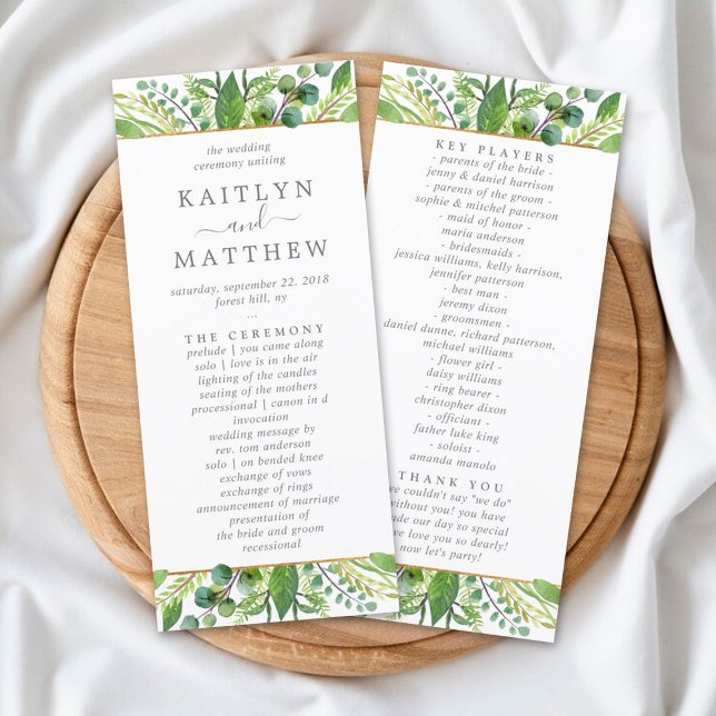 The Greenery & Gold Wedding Collection Programme (Creator Uploaded)