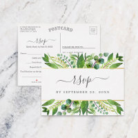 The Greenery & Gold Wedding Collection RSVP Real