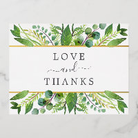 The Greenery & Gold Wedding Collection Thank You