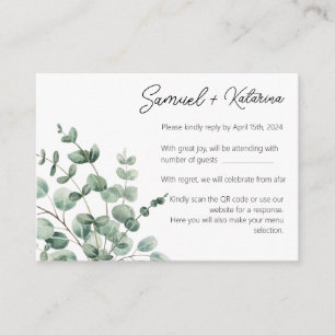 The Greenery Wedding Enclosure Reply Card